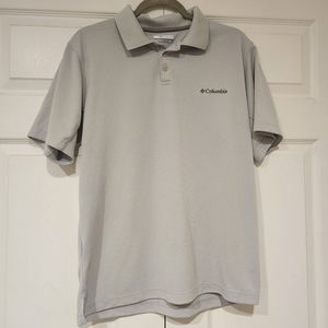 Men's Columbia Gray Knit Golf Polo